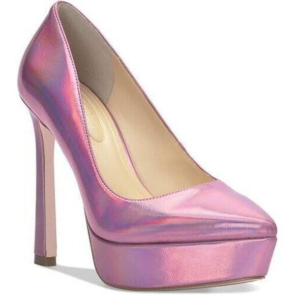 Jessica Simpson Shoes - Jessica Simpson Jariah Pointed-Toe Platform Heels, Light Pink Irridescent, 6.5M